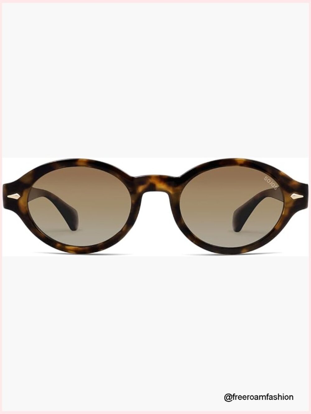 Retro Oval Polarized Sunglasses UV Protection Unisex Shades Trendy 90s Style